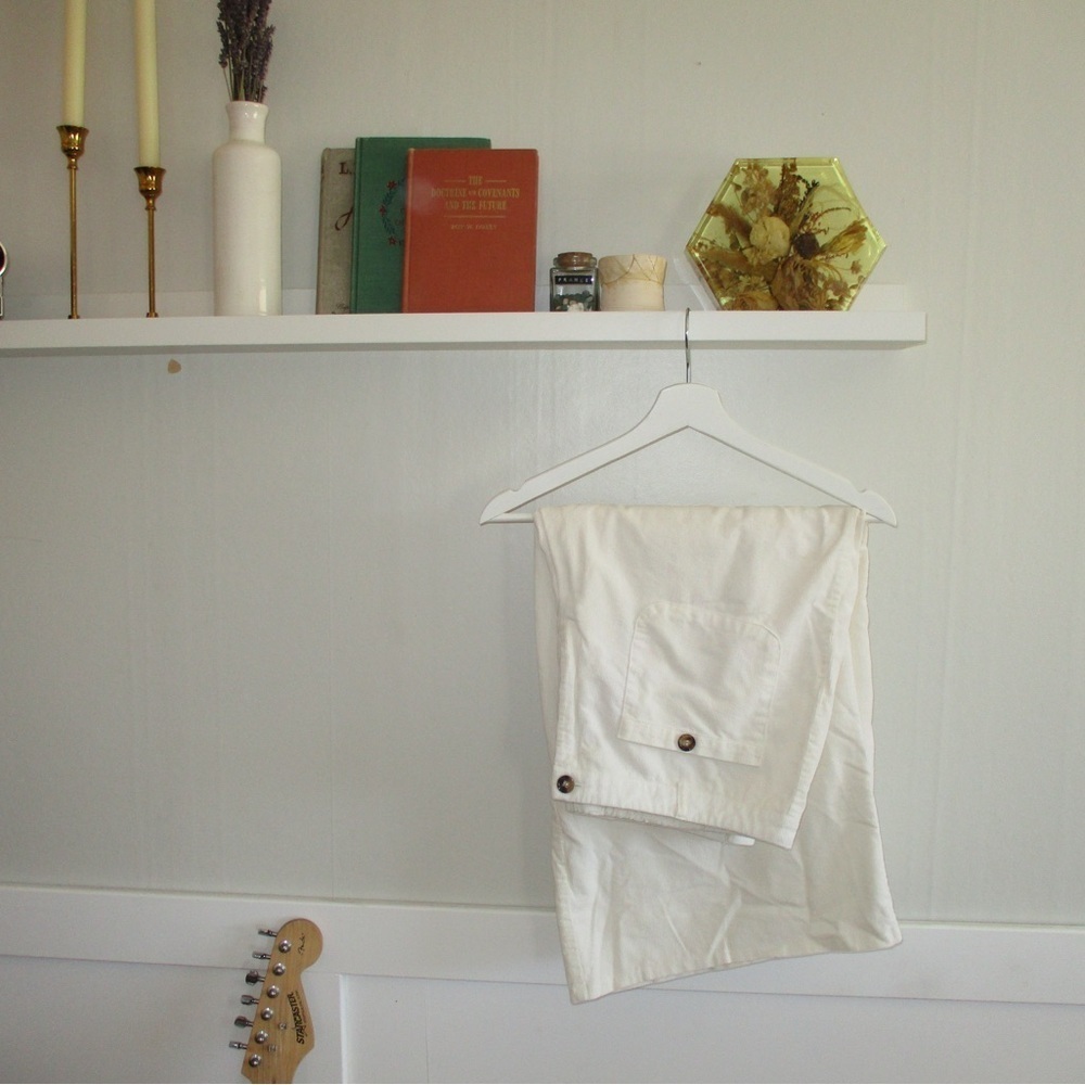 Roolee Women's Wide Leg Jeans in Cream - Picture 2 of 4